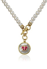 outstanding teensy miss flower pearl necklace for babies and kids